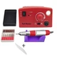 Фрезер для маникюра и педикюра Nail Master ZS-602 65 Вт 45000 об/мин Красный (аппарат для маникюра и педикюра) + Пилочка для ногтей "волна" Lilly Beaute - изображение 1