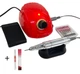 Фрезер для манікюру та педикюру Nail Polisher DM-212, 65 Вт 35000 об/хв (фрезер для апаратного манікюру) червоний + Олія-олівець для кутикули O.P.I - зображення 1