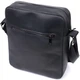 Мужская сумка через плечо из матовой натуральной кожи Shvigel Bag 22848 Черная - изображение 2