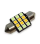 Двухцветная светодиодная лампа C5W Festoon 12SMD 3030 12V 31мм с обманкой Белый Жёлтый свет (31516) - изображение 1