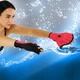 Акваперчатки для аквафитнеса Aquafitness gloves (M074603) L розовый-черный - изображение 9