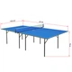 Стол для настольного тенниса GSI-Sport Indoor (Gk-1 MT-4689) синий - изображение 3