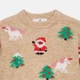 Джемпер для девочки бежевый Новогодний H&M 92см (400098888) - изображение 3