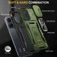 Ударопрочный чехол Camshield Army Ring для Xiaomi Redmi Note 13 4G (Оливковый) - изображение 5