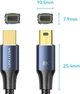 Кабель Vention DisplayPort mini M - mini M 2.0 м, V1.4, 8K 60Гц 32.4Gbps Blue Aluminum Alloy (HCGLH) - изображение 4