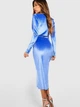 Платье осеннее женское Boohoo GZZ70112 36 Синее (KAY2000001550717) - изображение 2