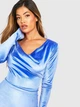 Платье осеннее женское Boohoo GZZ70112 36 Синее (KAY2000001550717) - изображение 4