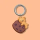 Силиконовый защитный чехол TEDDY для Apple Airtag брелок для GPS трекера на ключи / рюкзак / ошейник, бежевый "S" (93803638) - изображение 1