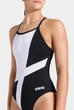 Купальник жіночий Arena DIAMOND SWIMSUIT LIGHTDROP BAC 007757-510-44 174см Чорно-білий - зображення 5