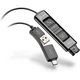 Переходник DA85 USB > QD со встроенным пультом управления для гарнитур EncorePro, USB-A, USB-C, ч Poly (2000003216840) - изображение 2