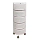 Етажерка на колесах Stenson R93517-W "Sphere", 5 ярусів, 33×89 см, біла - зображення 1