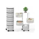 Етажерка на колесах Stenson R93517-W "Sphere", 5 ярусів, 33×89 см, біла - зображення 2