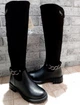 Сапоги Lilin Shoes комбинированные черные 36р - изображение 1