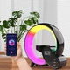 Нічник G-Smart HM-2309 з бездротовою зарядкою та Bluetooth-колонкою 7в1 (Чорний) - зображення 3