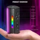 Магнитная портативная ручная лампа для съемки NEEWER TL97C RGB 4,5Вт 11см 2500-8500К с APP управлением - изображение 9