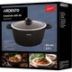 Каструля Ardesto Gemini Anzio скляна кришка 20 см 2,5 л чорна (AR2420GE) (236474) - зображення 10