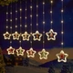 Новогодняя гирлянда звезды с фигурками Xmas 3х0,8м 8 режимов Теплый белый - изображение 8