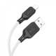 USB Data-Кабель HOCO X90 Cool silicone charging data cable 2.4A 1m, White - зображення 2