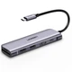 Hub UGREEN CM195 Type-C to 2 Ports USB3.0-A Hub + HDMI + TF / SD with PD Power Supply, Space Gray - зображення 1