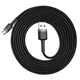 Кабель Baseus Cafule Cable USB For Micro 2.4A 1m Gray+Black (CAMKLF-BG1) - изображение 1