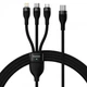 Кабель Baseus Flash Series Ⅱ One-for-three Fast Charging Cable Type-C to M+L+C 100W 1.5m Black (CASS030201) - изображение 1