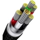 Кабель Baseus Flash Series Ⅱ One-for-three Fast Charging Data Cable USB to M+L+C 66W 1.2m Black (CASS040001) - изображение 4