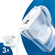 Фильтр-кувшин Brita Marella Memo MXPro 2.4л (1.4л води) з фільтр-картриджем 3шт, білий (1052791) - изображение 3