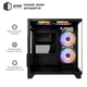 Корпус Qube reef argb, Black, MiniTower, без бп, для microATX / mini-ITX, 1xUSB 3.0 / 2xUSB 2.0, макс. cpu - 160 мм / vga - 320 мм, 4x120 мм, передняя и боковая стенки из закаленного стекла (reef_gbnu3) - изображение 9