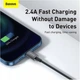 Дата кабель USB 2.0 AM to Lightning 1.0m 2.4A Superior Series Black Baseus (CALYS-A01) - изображение 2