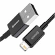 Дата кабель USB 2.0 AM to Lightning 1.0m 2.4A Superior Series Black Baseus (CALYS-A01) - изображение 6