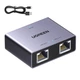 З'єднувач витої пари UGREEN NW301 RJ-45 to 2xRJ-45 1000Mbps Grey (45311) - зображення 1