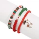 Набір новорічних браслетів з підвіскою олень "Festive Christmas" Honey Fashion Accessories різнокольоровий (120277) - изображение 2