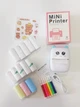 Детский минипринтер термопринтер Mini Printer Bluetooth Котик цвет голубой с набором бумаги 13 рулонов - изображение 6