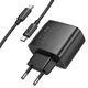 Зарядне мережеве Hoco CS63A 1хType-C/1хUSB PD65W+QC3.0 + кабель Type-C to Type-C швидка зарядка для телефону/смартфону Чорний - зображення 3