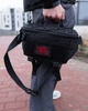 Мужская большая сумка бананка Street Bag с патч панелью черная - изображение 4