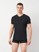Набор футболок нательных мужских хлопковых GANT V-Neck T-Shirt 2-Pack 900002018-111 S 2 шт Белый/Черный (7325707122163) - изображение 4