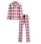 Піжама фланель Victoria's Secret Flannel Long Pajama Set (сорочка+штани) S Рожева клітинка - зображення 2
