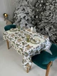 Скатерть водоотталкивающая новогодняя Delux Textil Новогодние камины 140 х 110 см (367809) - изображение 1