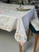 Скатерть водоотталкивающая с бортиком новогодняя Delux Textil Разноцветные снежинки 140 х 110 см (367905) - изображение 2