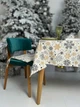 Скатерть водоотталкивающая новогодняя Delux Textil Классические снежинки 140 х 110 см (367917) - изображение 3