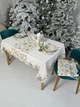 Скатерть водоотталкивающая с бортиком Delux Textil Классические снежинки 150 х 150 см (367939) - изображение 1