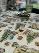 Скатерть водоотталкивающая с кружевом новогодняя Delux Textil Новогодние камины 140 х 110 см (367965) - изображение 5