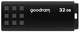 Флеш накопичувач USB 32Gb Goodram UME3, Black, USB 3.2 Gen 1, до 60/20 МБ/с (UME3-0320K0R11) - зображення 3