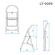 Драбина Intertool 890 мм x 2 ступені 350 x 220 мм (LT-0036) - зображення 7