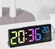 Цифровые Электронные настольные LED Часы DS-6631 Будильник Дата Температура Colorfull Black - изображение 4