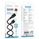 Кабель заряджання BOROFONE BX113 Silicone USB to Micro (2.4А) швидка зарядка для телефону/смартфону Чорний - зображення 2