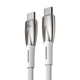 Кабель BASEUS CADH000702 Glimmer Series Fast Charging Type-C to Type-C 100W 1m white - изображение 2