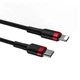 Кабель BASEUS Cafule Data Cable Type-C to Lightning PD 18W 1м Black/Red (CATLKLF-91) - зображення 3