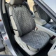 Накидки на сидіння в авто з алькантари Lux Діамонд подовжений темно-сірий ромб (колор 19) Преміум+ Повний комплект - изображение 4