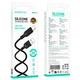 Зарядний кабель BOROFONE BX113 Silicone USB to Type-C (3A) швидка зарядка (2M) швидка зарядка для телефону/смартфона Чорний - зображення 2